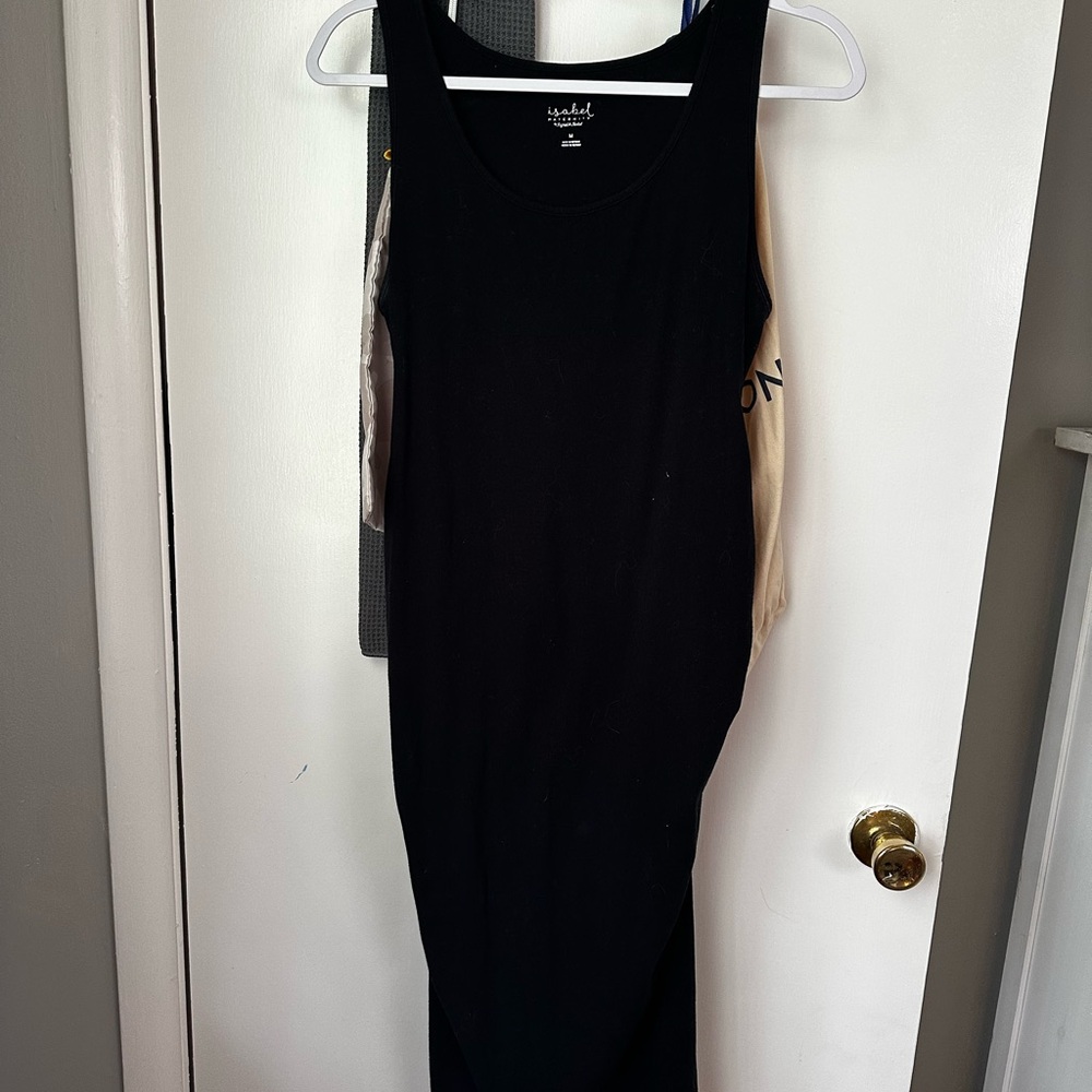 Isabel Maternity by Ingrid & Isabel Black Midi Dress
